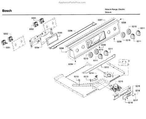 Parts For Bosch Hei8054u07 Control Panel Parts