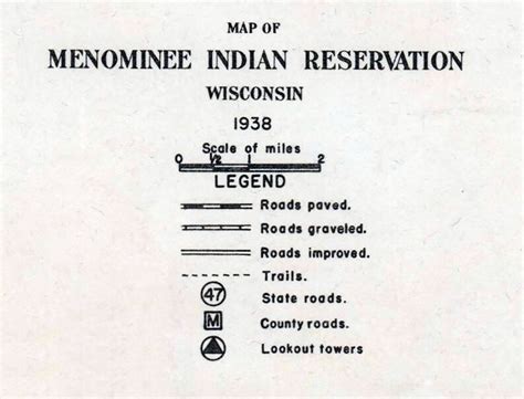 1938 Map of Menominee Indian Reservation Wisconsin - Etsy Canada