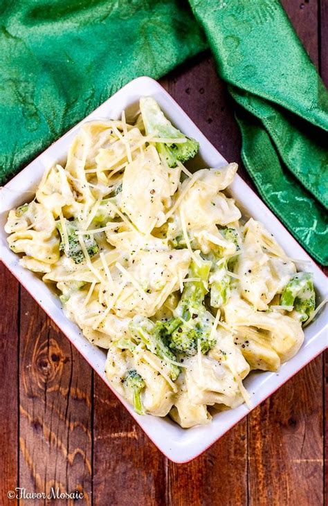 This Broccoli Tortellini Alfredo Is Bursting With Flavor With Its Pillowy Cheese Stuffed