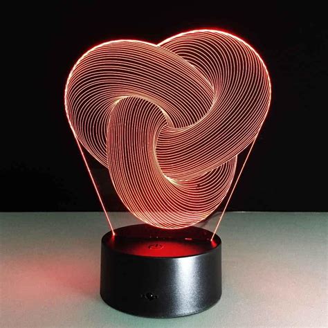 Laser Cut Abstract Knot Optical Illusion 3d Lamp Dxf File Free Download