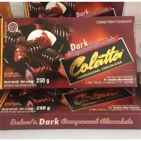 Coklat Batang Colatta 250gr Cokelat Hitam Compound 250gr Dark