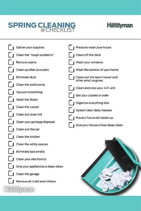 Free Printable Spring Cleaning Checklist