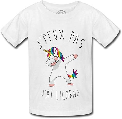 Fabulous T Shirt Enfant J Peux Pas J Ai Licorne Humour Dessin Licorne