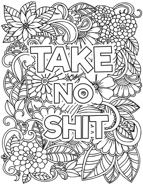 Adult Swear Word Coloring Pages Adult Coloring Book With Swear Words Download Pdf Printable