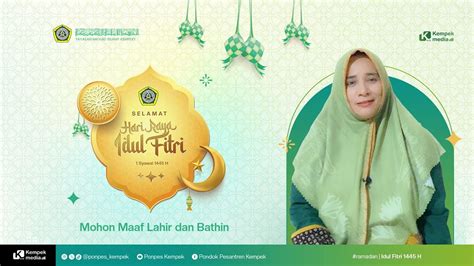 Selamat Hari Raya Idul Fitri 1445 H Ny Hj Afwah Mumtazah M Pd I