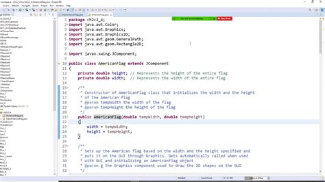 Java Programming Display An American Flag On A Frame The User Can