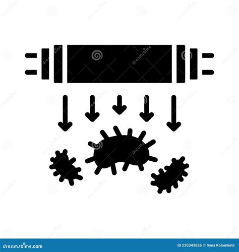 Icône De Désinfection Lumineuse Uv Lampe Uv Bactéricide Lampe