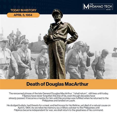 Death of Douglas MacArthur – University of Southern Mindanao