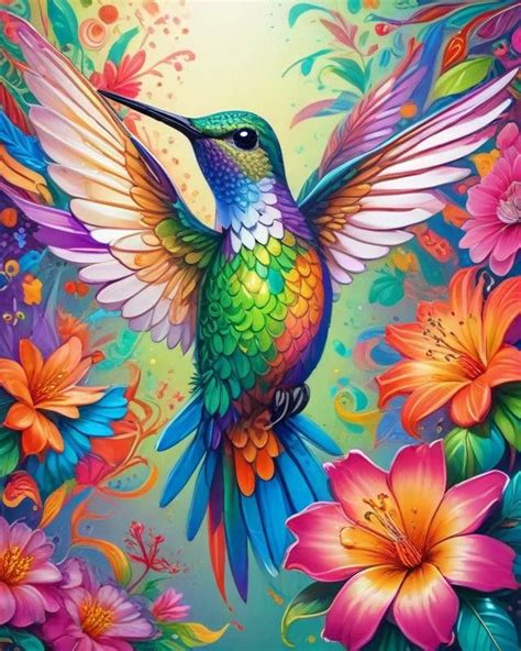 Pin By FabrIArt On AVES In 2024 Hummingbird Painting Hummingbird