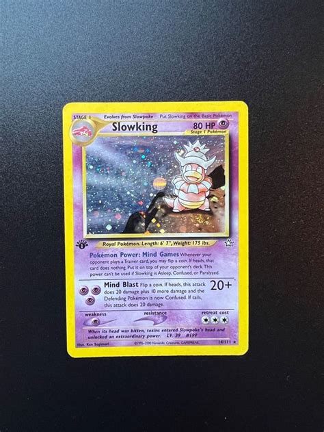 1x POKEMON SLOWKING HOLO 1ST EDITION NEO GENESIS CARD ENG Kaufen Auf