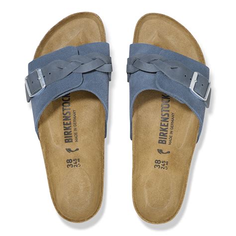 Oita Braided Suede Leather Elemental Blue Birkenstock