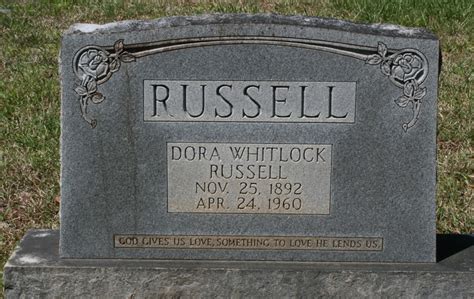 Dora Ellen Moose Russell 1892 1960 Find A Grave Memorial