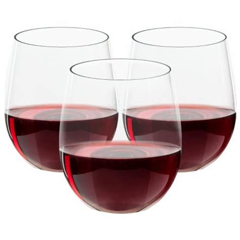 32 Pack Plastic Wine Glasses Stemless 12 Oz Crystal Clear Disposable