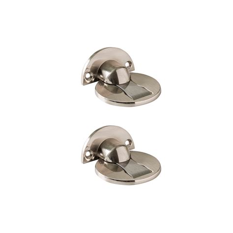 Lot de 2 butées de porte magnétique demi lune INSPIRE nickel 5 9 x H