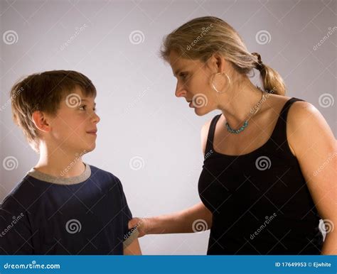 Mother Scolding Her Son Stock Image Image Of Discipline 17649953