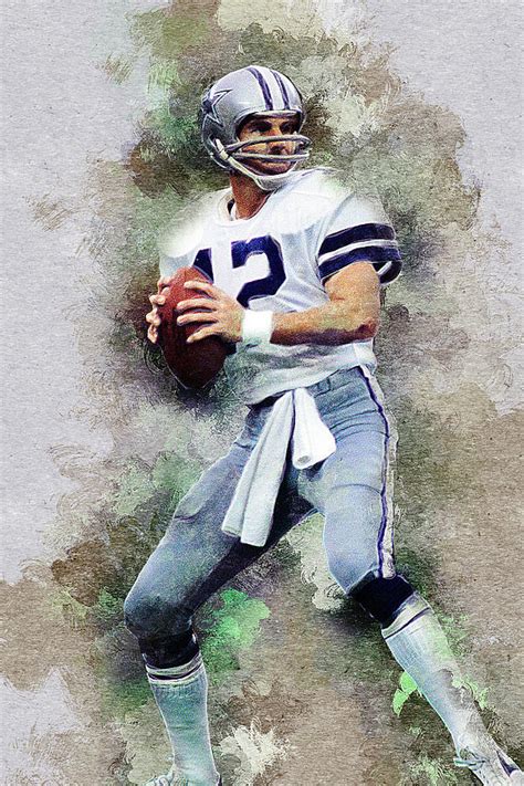 Dallas Cowboysroger Thomas Staubach Digital Art By Nadezhda Zhuravleva