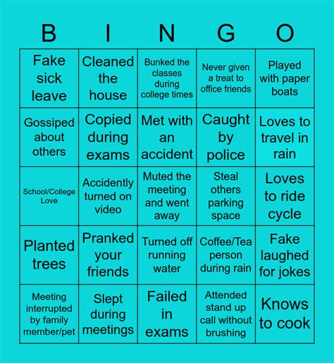 Funny Bingo Card