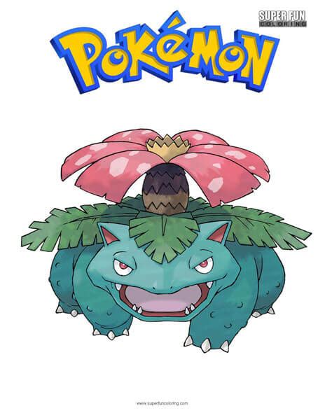 Venusaur Pokemon Coloring Page Super Fun Coloring