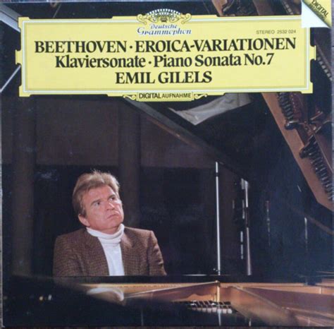 Beethoven Emil Gilels Eroica Variationen Piano Sonata No 7 Vinyl