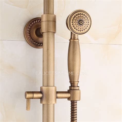 Classical Brass Vintage Cross Handle Exposed Shower Faucets