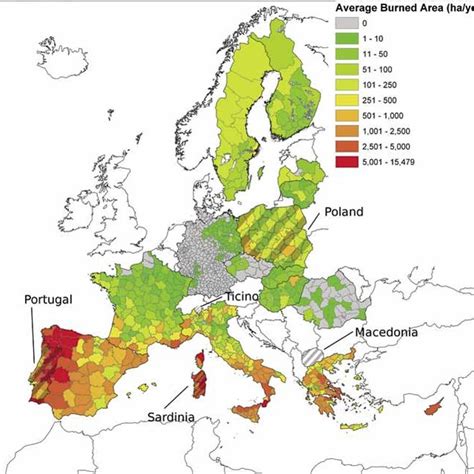 Main general causes of wildfires in Europe. Data extracted from the ...