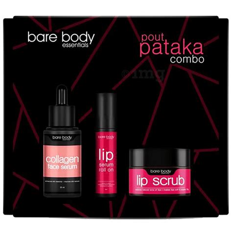 Bare Body Essentials Pout Pataka Combo Of Collagen Face Serum 25ml Lip