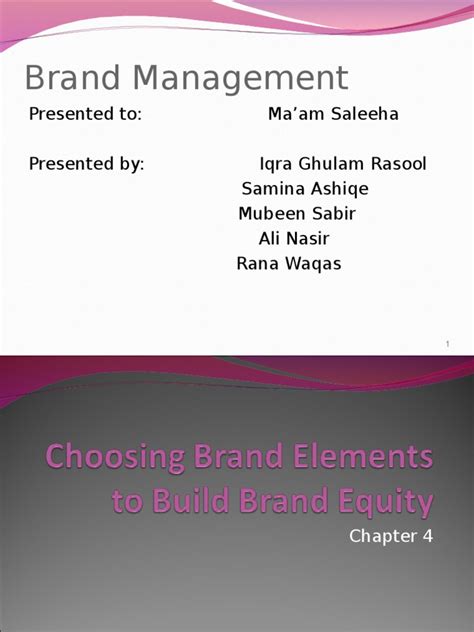 Lect 9 10 Choosing Brand Elements To Build Brand Equity Pdf Logos