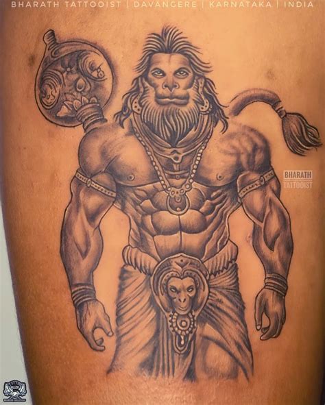 BHARATH N V On Instagram Lord Hanuman Tattoo Tattoo By Bharath