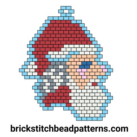 Brick Stitch Bead Patterns Journal Santa S Good Side Free Christmas