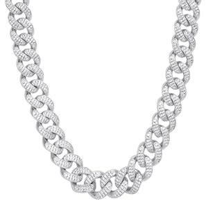 Buy THE WOKE COLLECTION 925 Sterling Silver Men S Cuban Link POP Chain