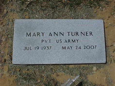 PVT Mary Ann Christina Turner (1937-2007) - Find a Grave Memorial