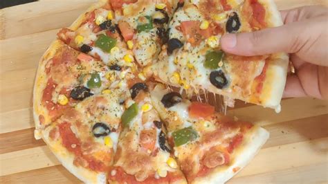 Dominos Style Veg Pizza Recipe How To Make Pizza At Home Easy Pizza