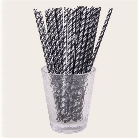 Premium Disposable Drinking Striped Paper Straws Pc Star Paper Straws