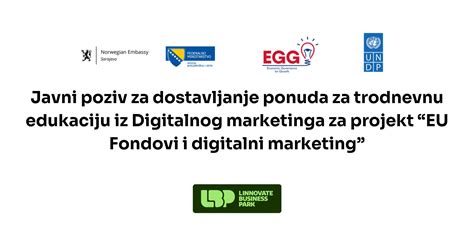 Javni Poziv Za Dostavljanje Ponuda Za Trodnevnu Edukaciju Iz Digitalnog