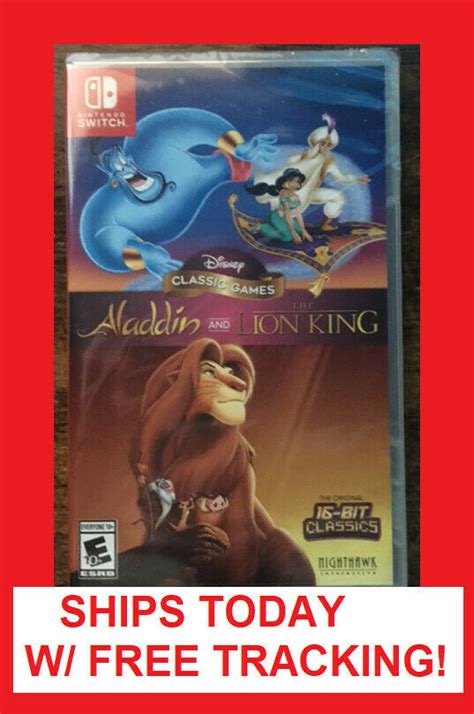 Aladdin And The Lion King Nintendo Switch Disney Classic Games New