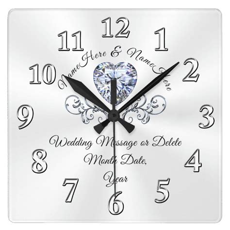 Stunning Personalised Wall Clock Wedding T Uk