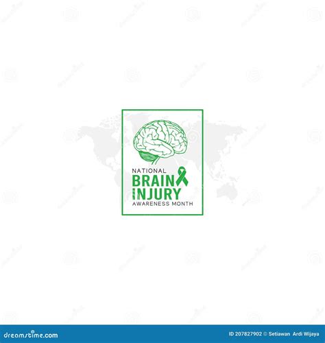 Vector Graphic Of National Brain Injury Awareness Month Good For