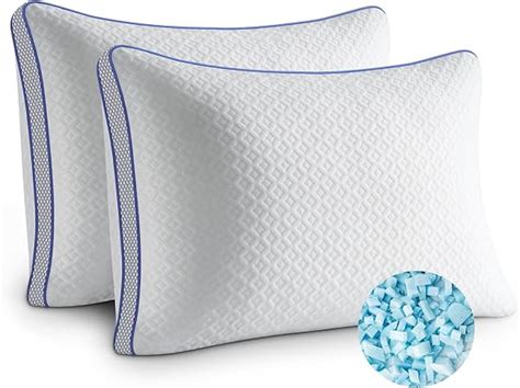 BedStory King Size Memory Foam Pillows 2 Pack Cooling Shredded Gel