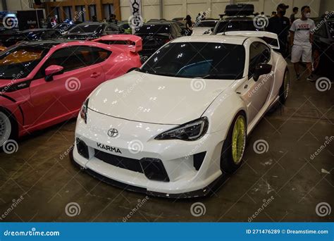 Modified White Toyota 86 Or GT86 With KARMA Bodykit In The Elite