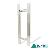 Puxador H Quadrado Inox PUXADORES ACESSÓRIOS PARA VIDRO