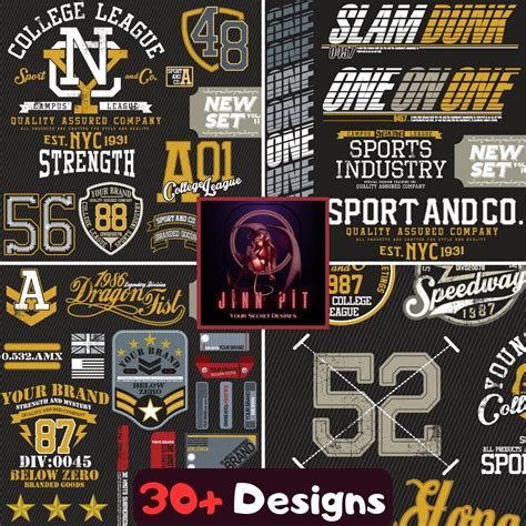 30 Sports T-shirt Vectors Designs Printable Bundle - Etsy