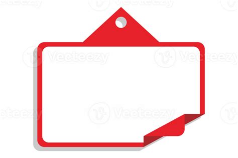 Blank Red Label Tag Sale With Transparent Background 24039341 Png