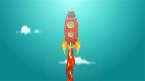 Rocket Ship Flying Through Space Animation Loop 1796760 Stock Video at ...