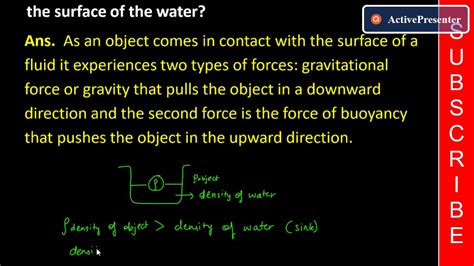 Why Does An Object Float Or Sink When Placed On The Surface Of The