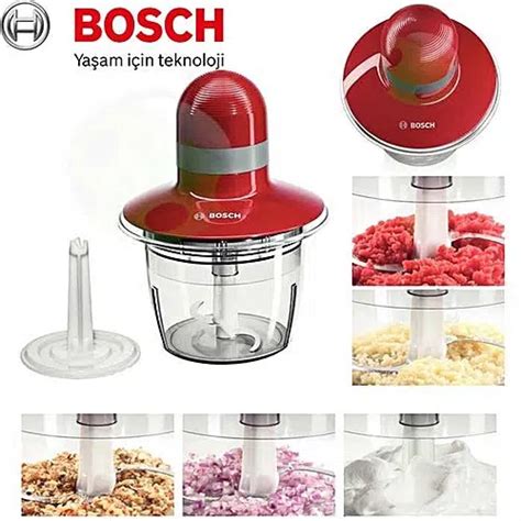 Bosch MINI HACHOIR MMR08R2 ROUGE 400W Electro Mall