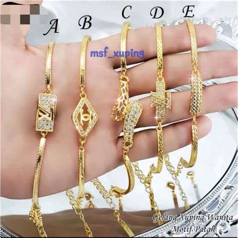 Jual Gelang Patah Emas Model Permata Terbaru Kekinian Cantik Dan