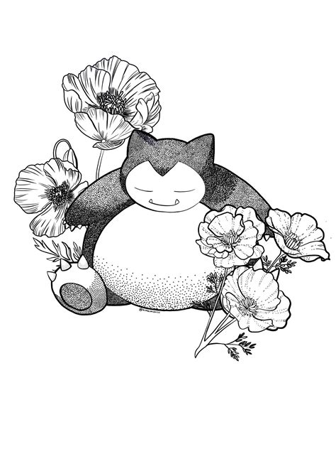 Sleeping Snorlax Drawing I ve constructed a deck where it partners with