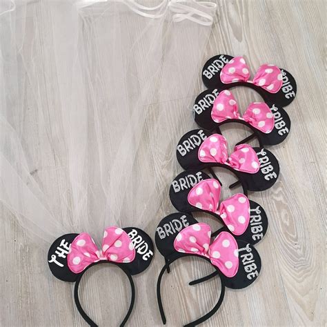 Disney Bride To Be Hen Party Minnie Mouse Ears Bridal Party Etsy