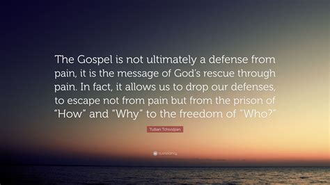 Tullian Tchividjian Quote The Gospel Is Not Ultimately A Defense From