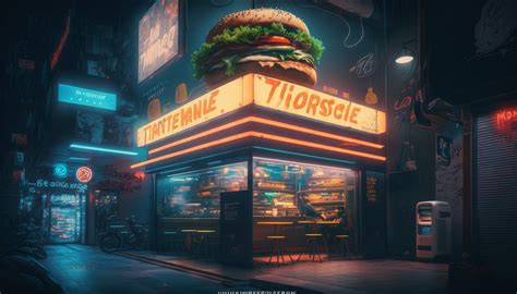 Hintergrundbilder Ai Art Illustration Burger Tokio Japan Stra E